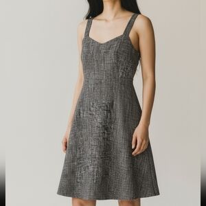 Mixxo Black and White Tweed Dress
